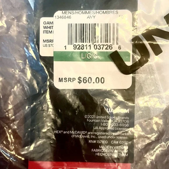 Under Armour White 5 pad football girdle - Picture 3 of 4